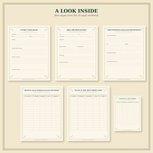 The Wayward Writer | 35-Page Novel Planning Workbook & Printable Writing Planner